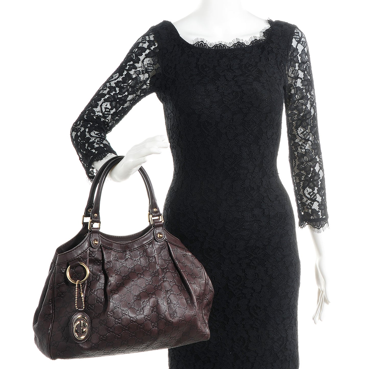 Guccissima Medium Sukey Tote Brown