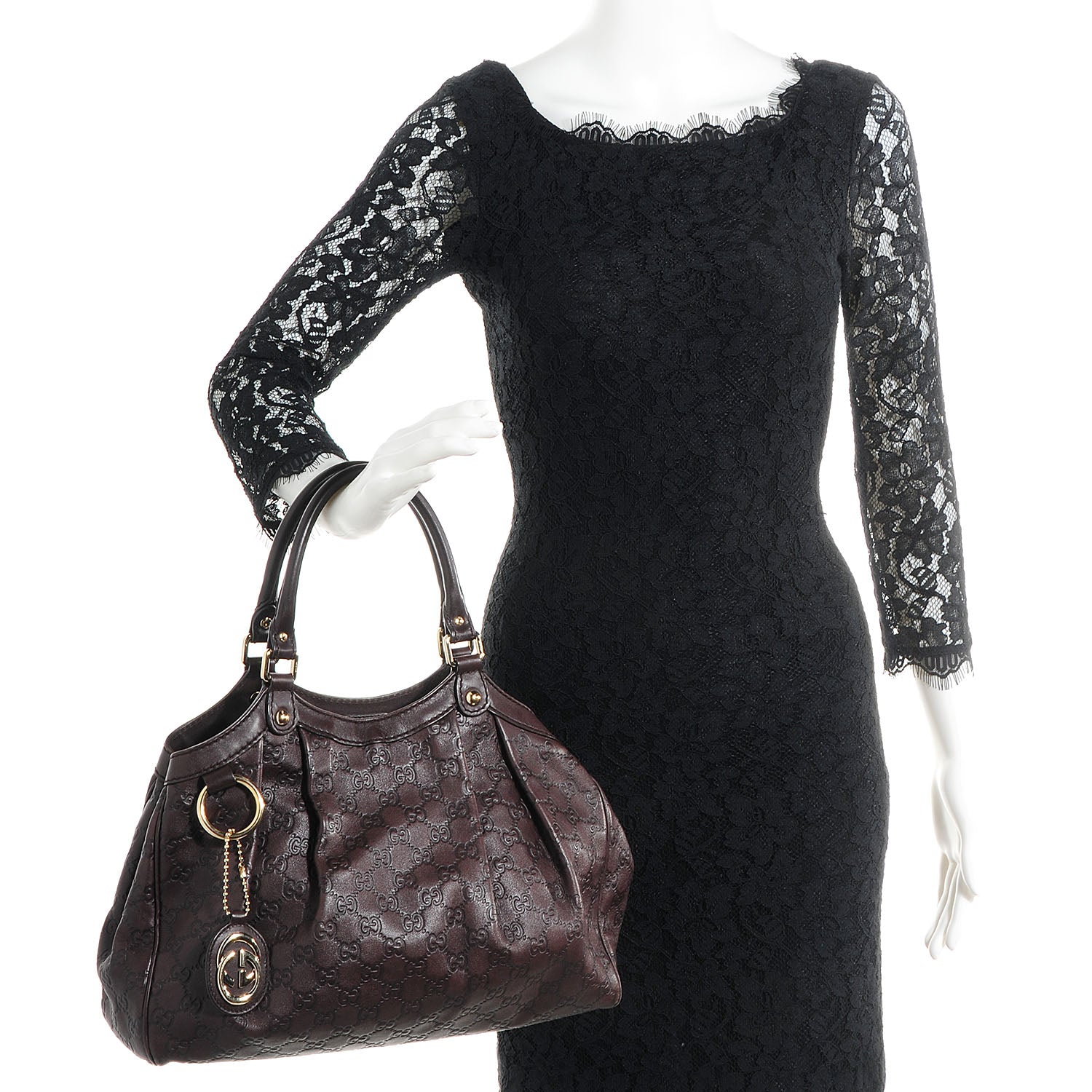 Gucci Guccissima Medium Sukey Tote Brown 2 of 7