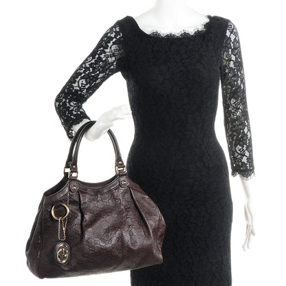 Gucci Guccissima Medium Sukey Tote Brown 2 of 7