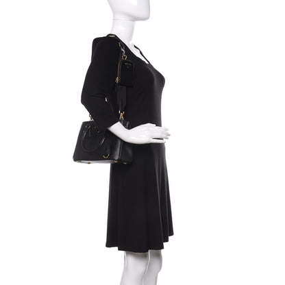 Prada Saffiano Lux Micro Galleria Shoulder Bag Black 2 of 10