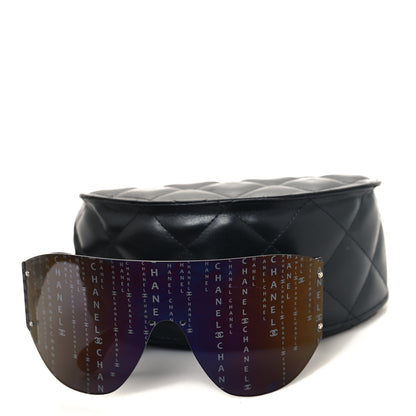 Chanel Acetate Shield Runway 71217 Sunglasses Black 10 of 10