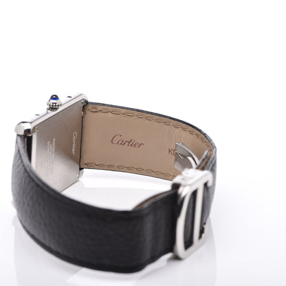 Cartier Stainless Steel Calfskin 27mm Tank Solo Quartz Watch 7 of 8