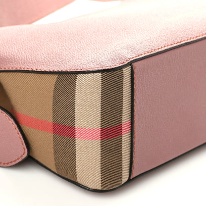 Burberry Soft Grain Calfskin House Check Small Helmsley Crossbody Dusty Pink 9 of 11