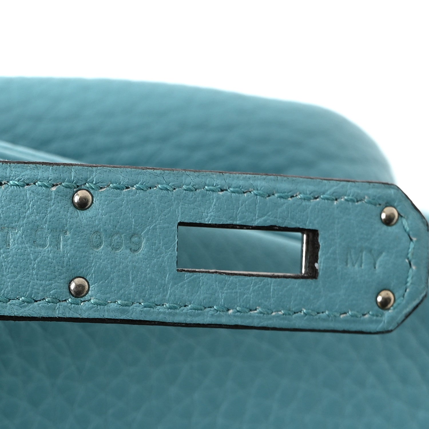 Hermes Togo Kelly Retourne 32 Bleu Atoll 7 of 10