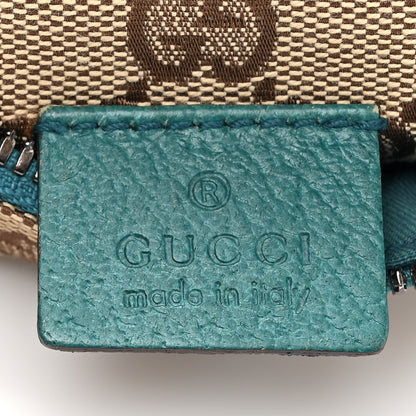 Gucci GG Monogram Web Double Pocket Belt Bag Turquoise 6 of 10
