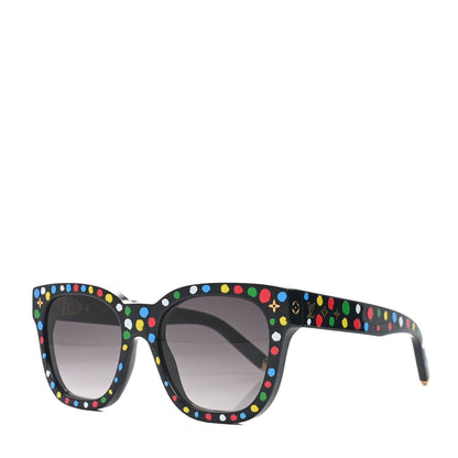 Louis Vuitton LV X YK Acetate Painted Dots Sunglasses Z1903W Black Multicolor 1 of 7