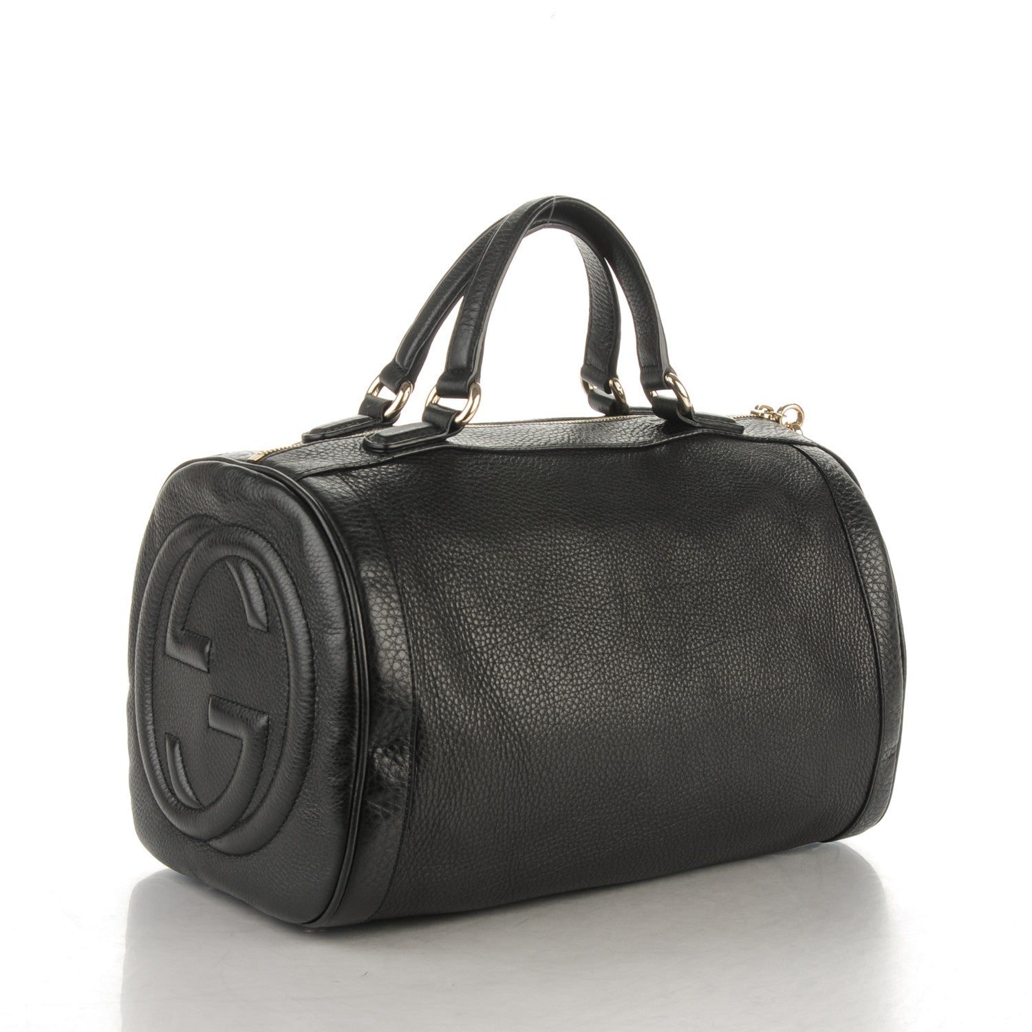 Gucci Pebbled Calfskin Medium Soho Boston Black 3 of 7