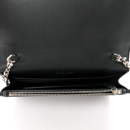 Saint Laurent Smooth Calfskin Classic Monogram Kate Tassel Chain Wallet Black 5 of 11