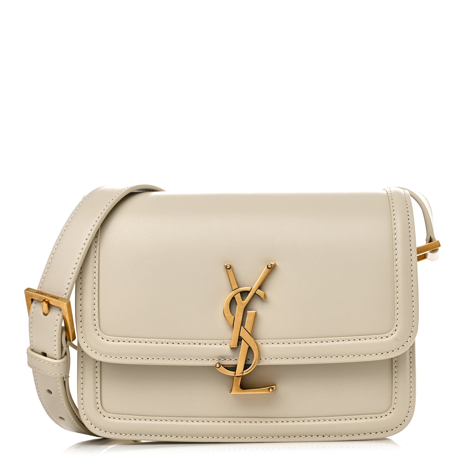 Saint Laurent Smooth Calfskin Monogram Small Solferino Satchel Crema Soft 1 of 10