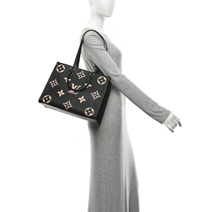 Louis Vuitton Empreinte Monogram Giant Onthego MM Black Beige 2 of 9