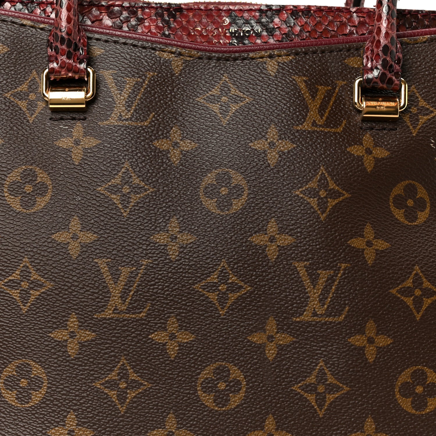 Louis Vuitton Snakeskin Monogram Pallas Red 10 of 12