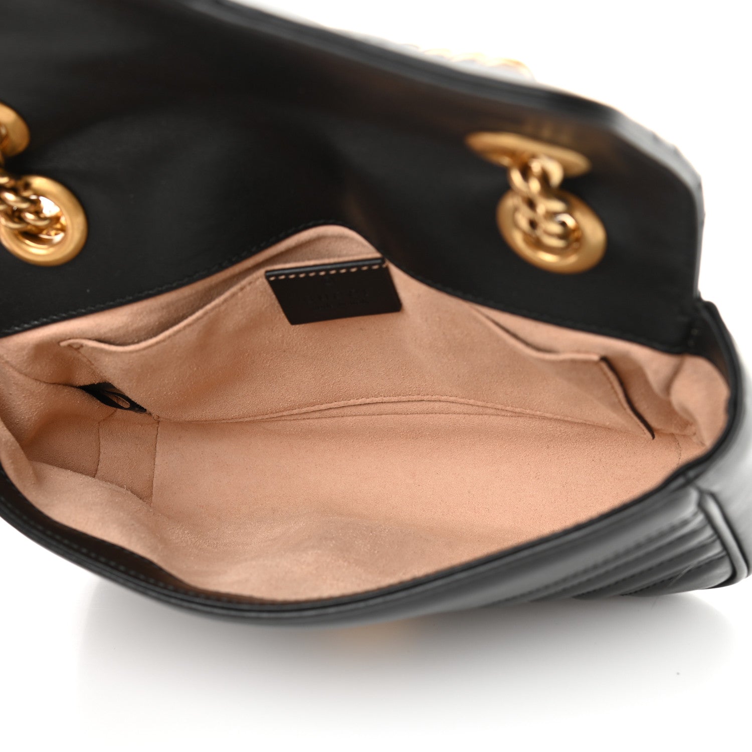 Gucci Calfskin Matelasse Mini GG Marmont Shoulder Bag Black 4 of 8