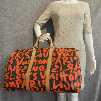 Louis Vuitton Monogram Graffiti Keepall 50 Orange 8 of 8