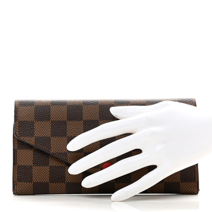 Louis Vuitton Damier Ebene Josephine Wallet Red 2 of 11