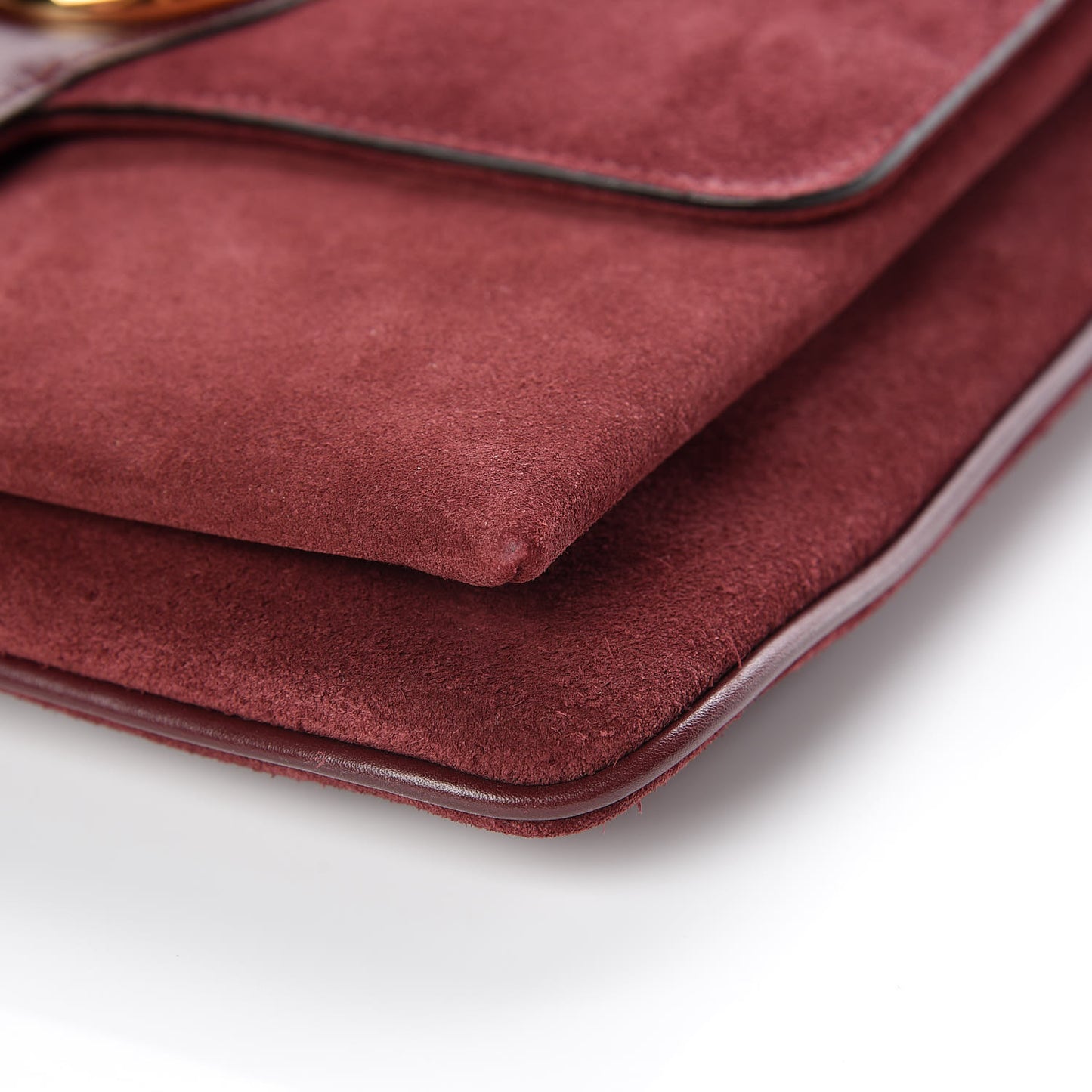 Suede Medium Arli Flap Shoulder Bag Vintage Bordeaux