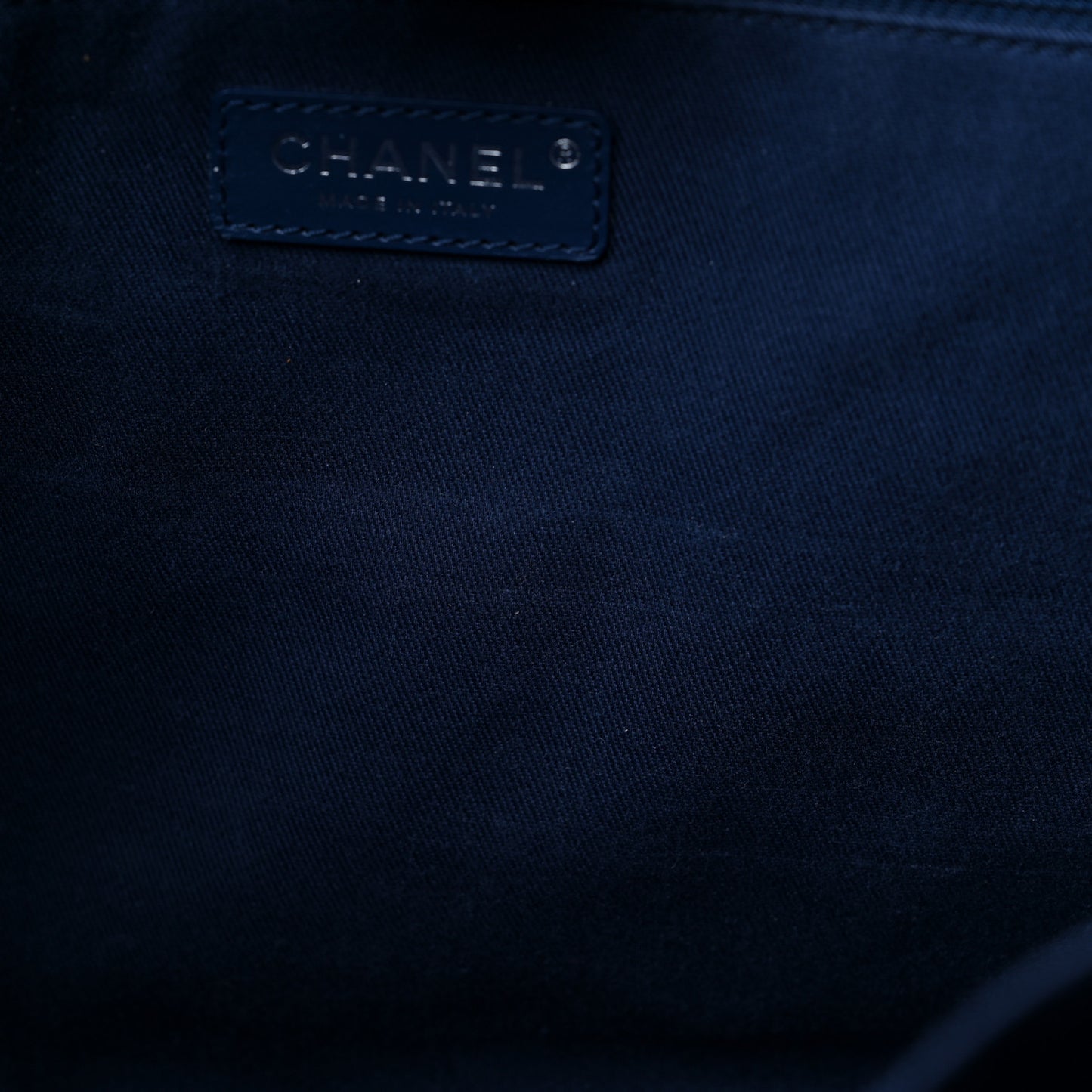 Mixed Fibers Calfskin Medium Deauville Tote Blue