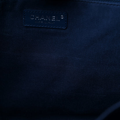 Chanel Mixed Fibers Calfskin Medium Deauville Tote Blue 11 of 11