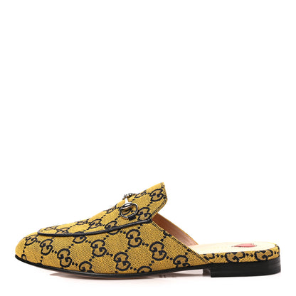 Gucci Monogram Multicolor Malaga Kid Horsebit Womens Princetown Slippers 38.5 Yellow Blue 1 of 9