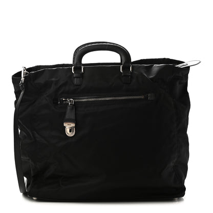 Prada Tessuto Nylon Saffiano Weekender Black 1 of 10