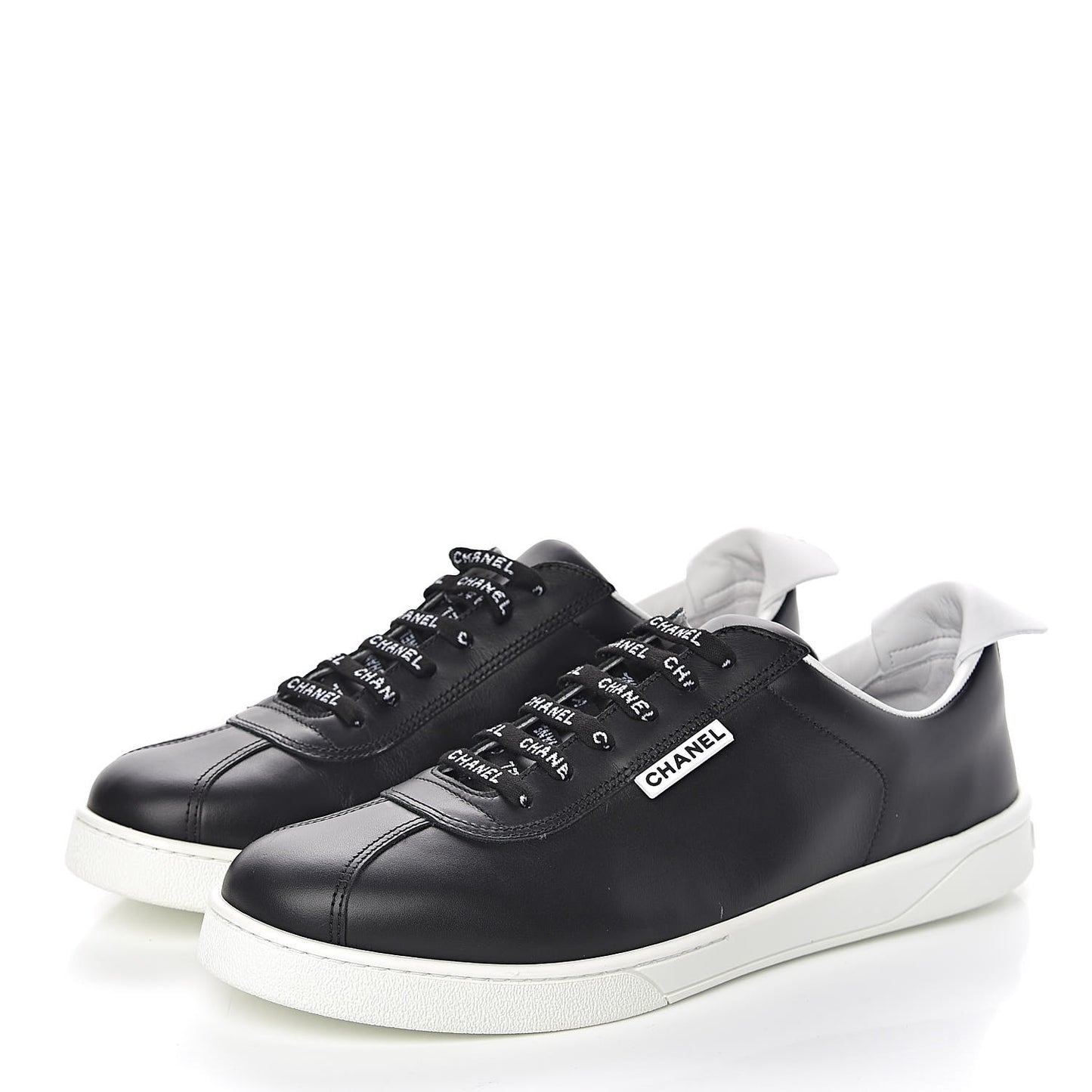 Calfskin Mens Sneakers 45 Black