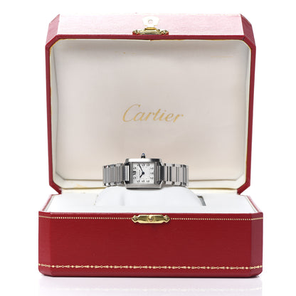Cartier Stainless Steel Diamond 20mm Tank Francaise Quartz Watch 6 of 6