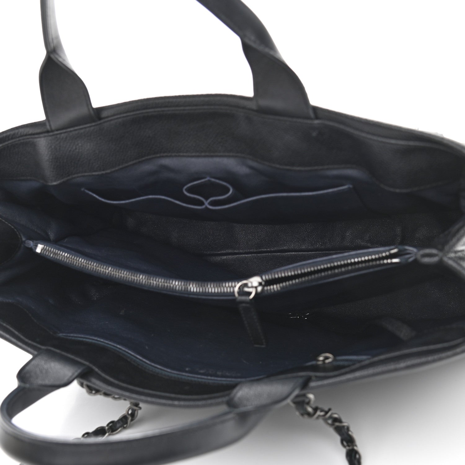 Chanel Caviar Lambskin Quilted Large Coco Break Shopping Bag Black 6 of 13