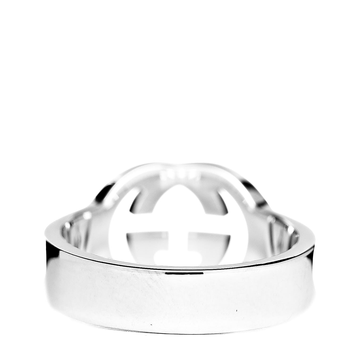 Gucci Sterling Silver Interlocking G Ring 54 6.75 3 of 7