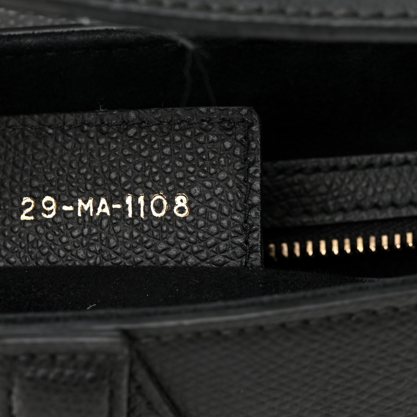 Grained Calfskin Saddle Bag Black
