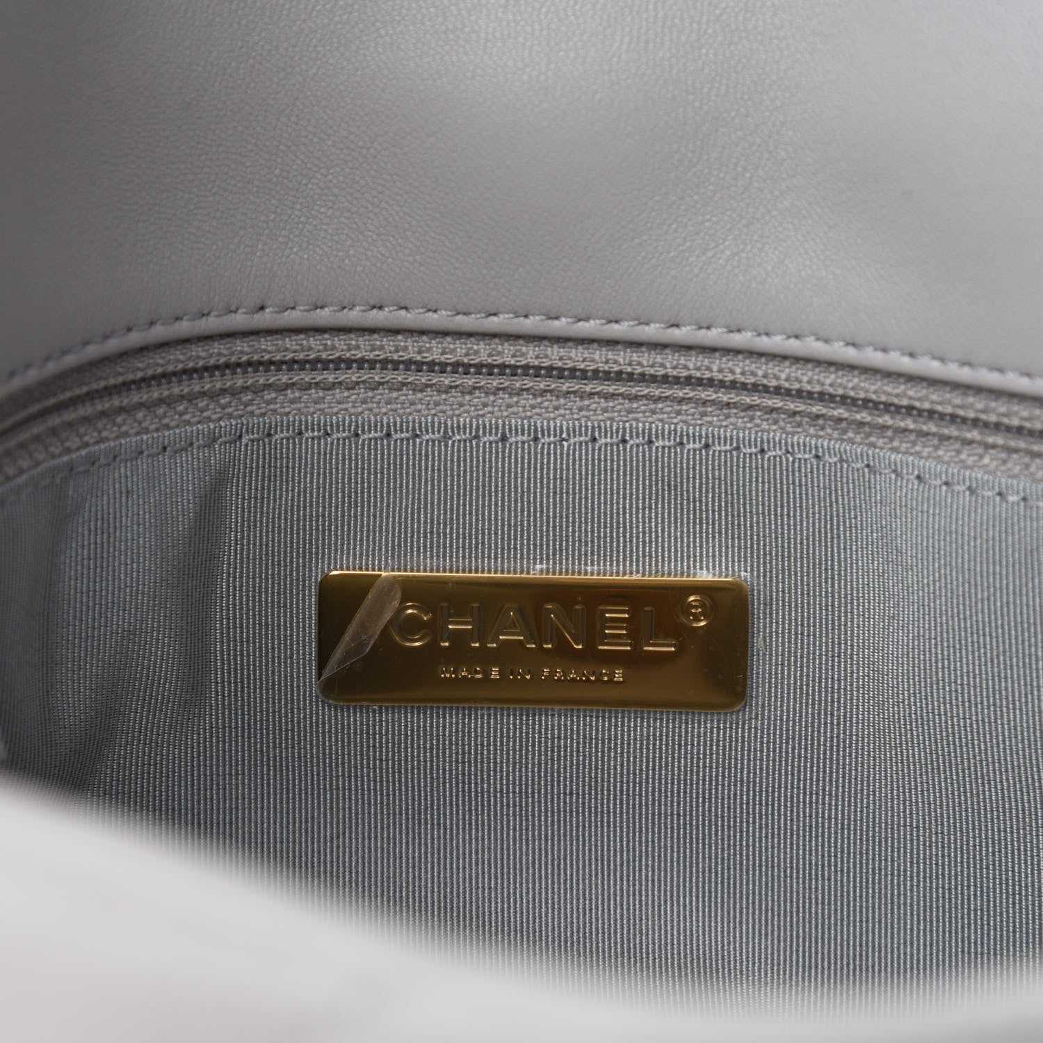 Chanel Lambskin Quilted Medium Chanel 19 Flap Grey 8 of 11