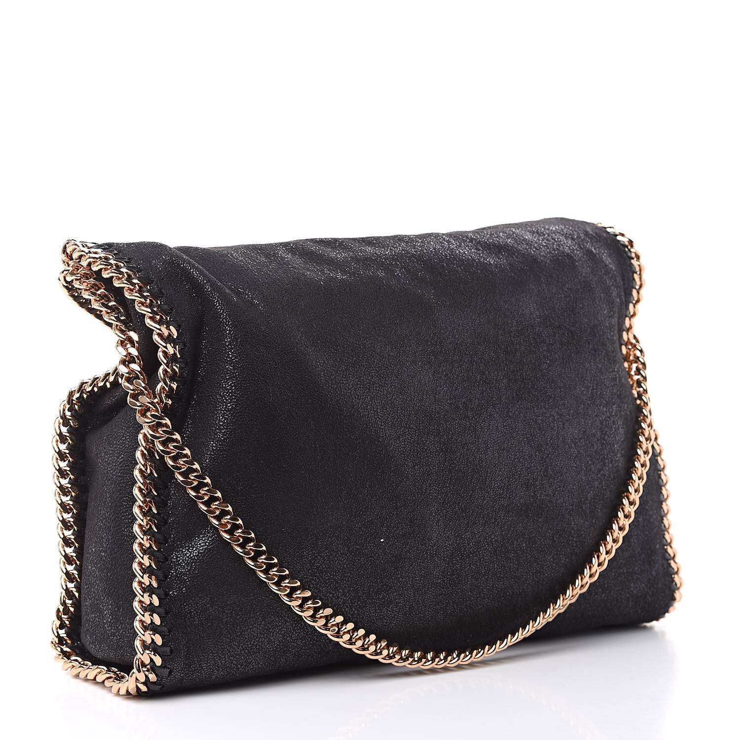 Stella McCartney Shaggy Deer Falabella Fold Over Tote Black 3 of 9