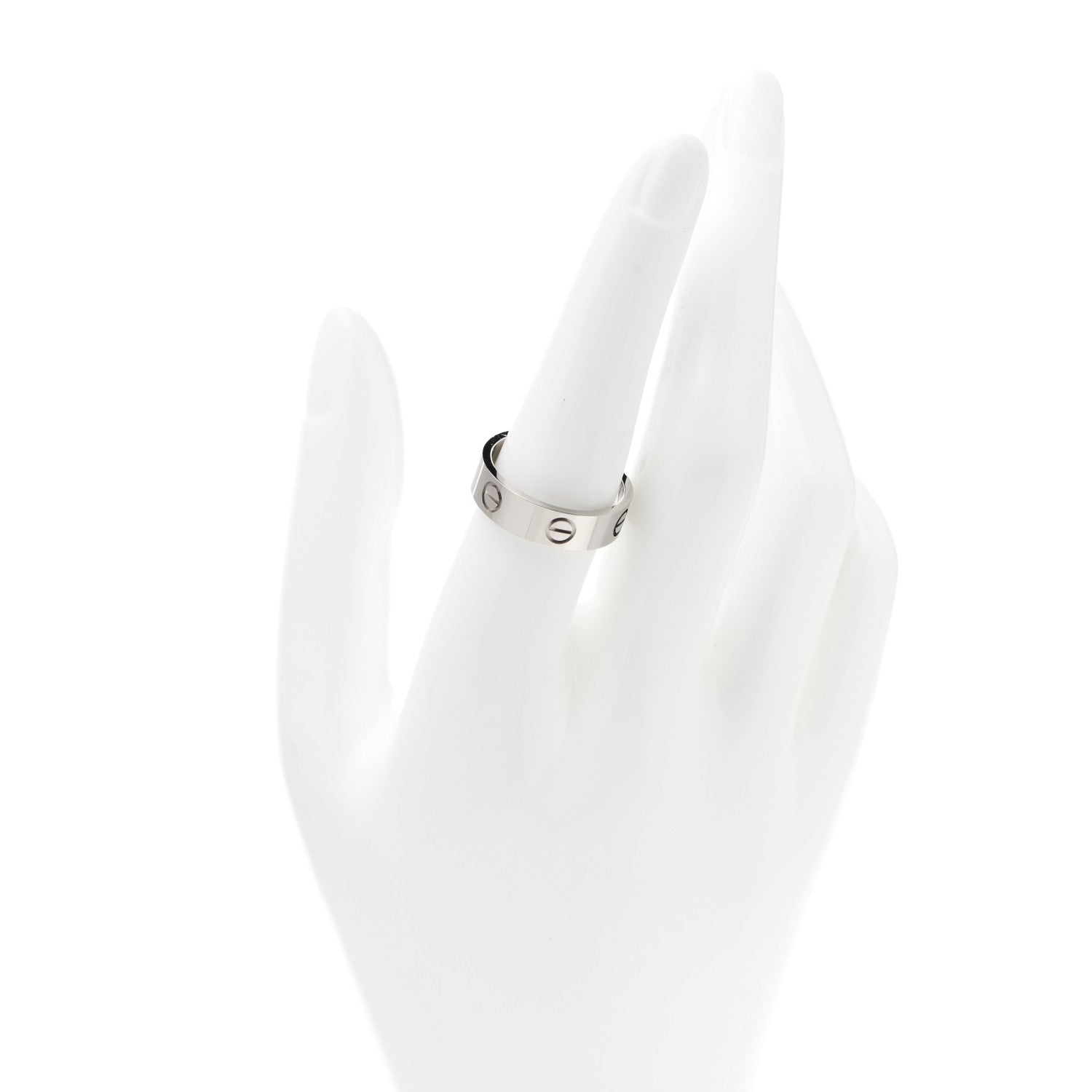 Cartier 18K White Gold 5.5mm LOVE Ring 56 7.5 2 of 5