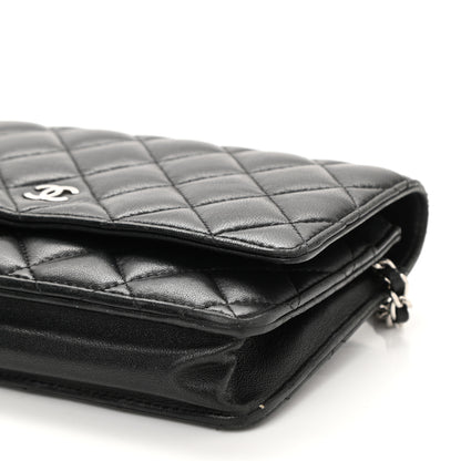 Chanel Lambskin Quilted Wallet On Chain WOC Black 11 of 11