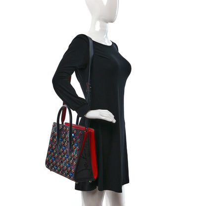 Christian Louboutin Calfskin Spikes Loubinthesky Medium Paloma Black Muticolor 2 of 8