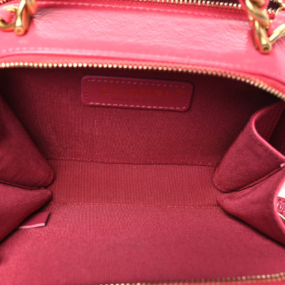 Chanel Crumpled Calfskin Quilted Mini Get Round Top Handle Vanity Case Pink 6 of 11