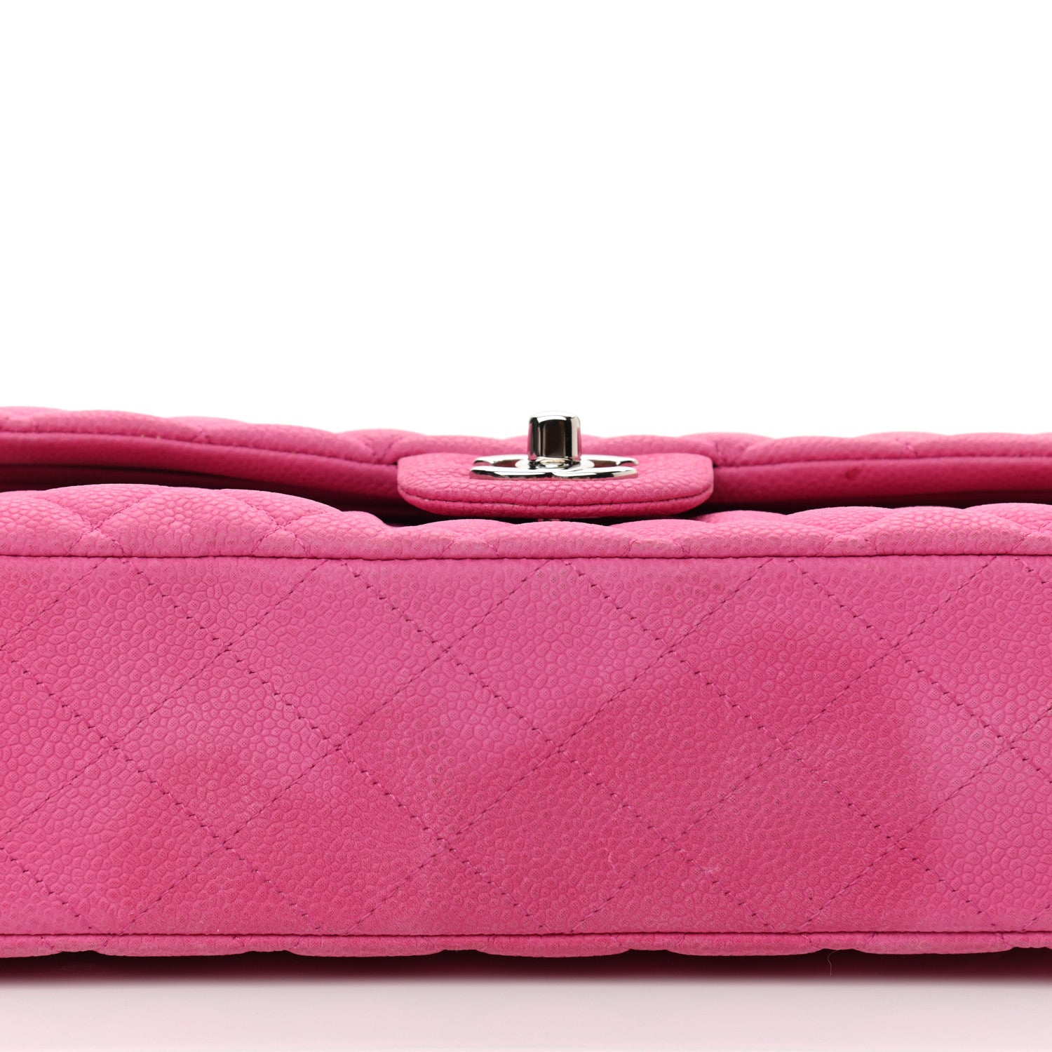 Chanel Iridescent Caviar Quilted Medium Double Flap Pink 13 of 14