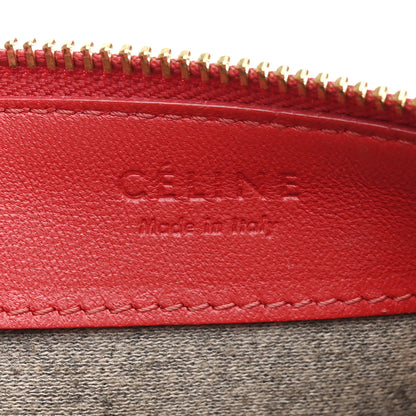 Celine Lambskin Large Trio Crossbody Bag Red 8 of 19