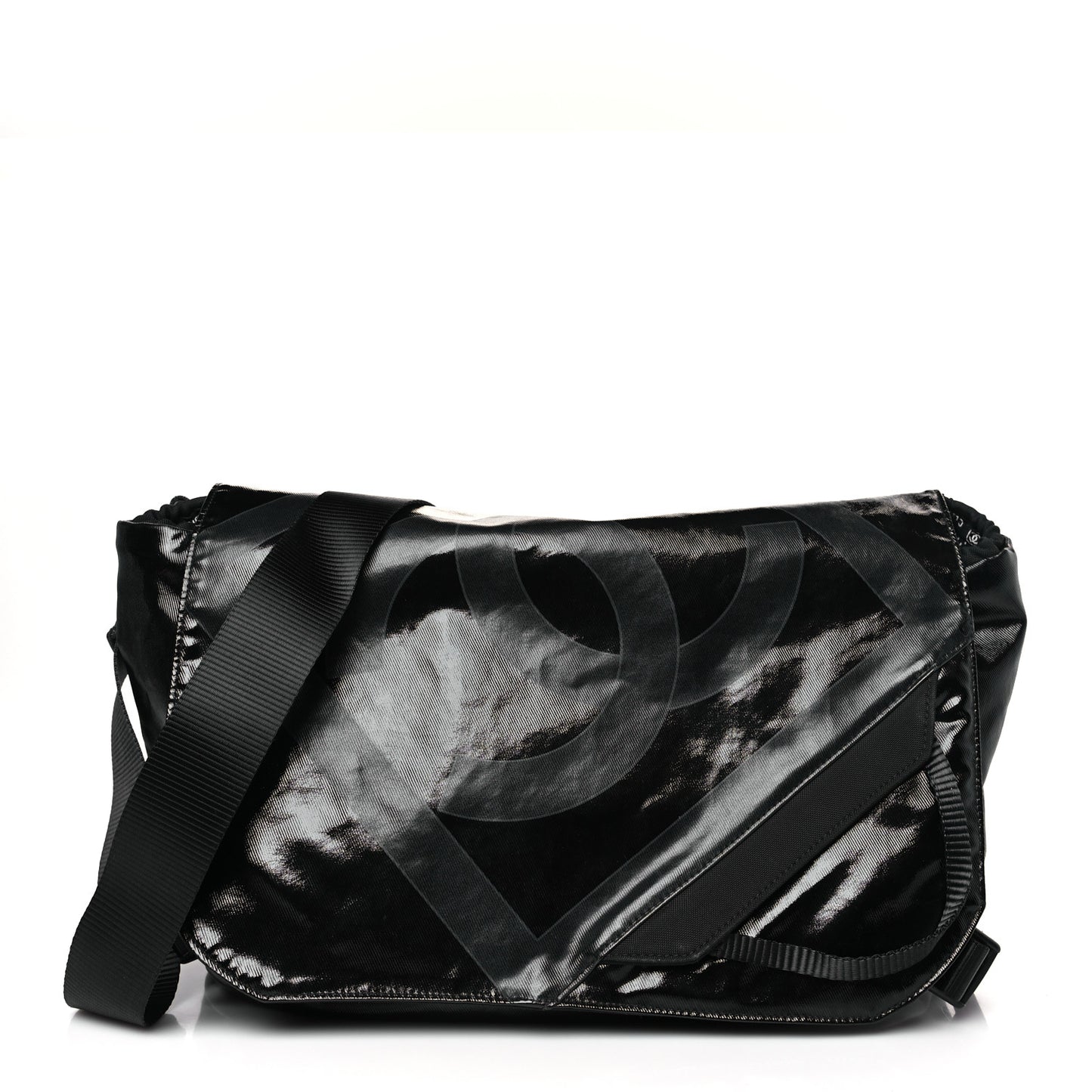 Coated Canvas Sport Messenger Black