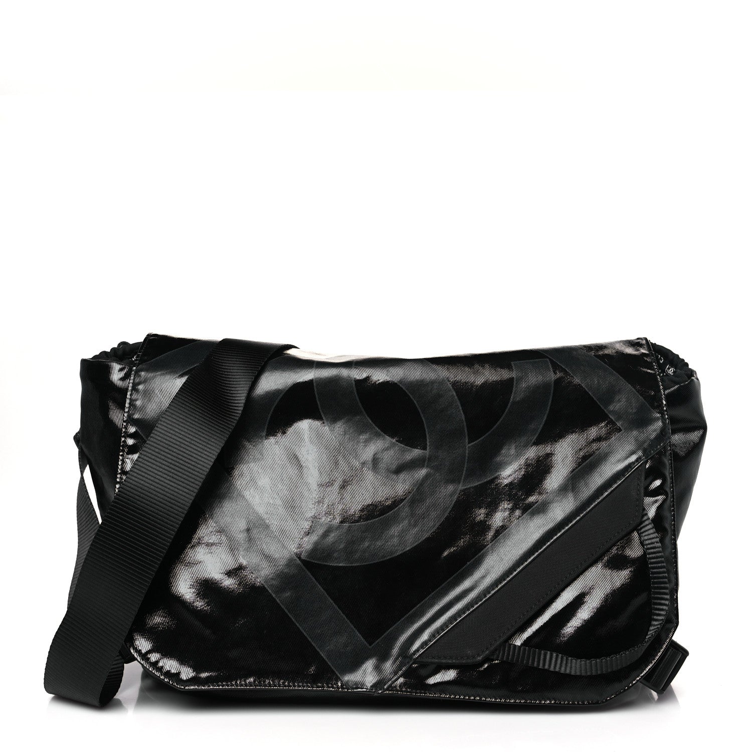 Chanel Coated Canvas Sport Messenger Black 1 of 8