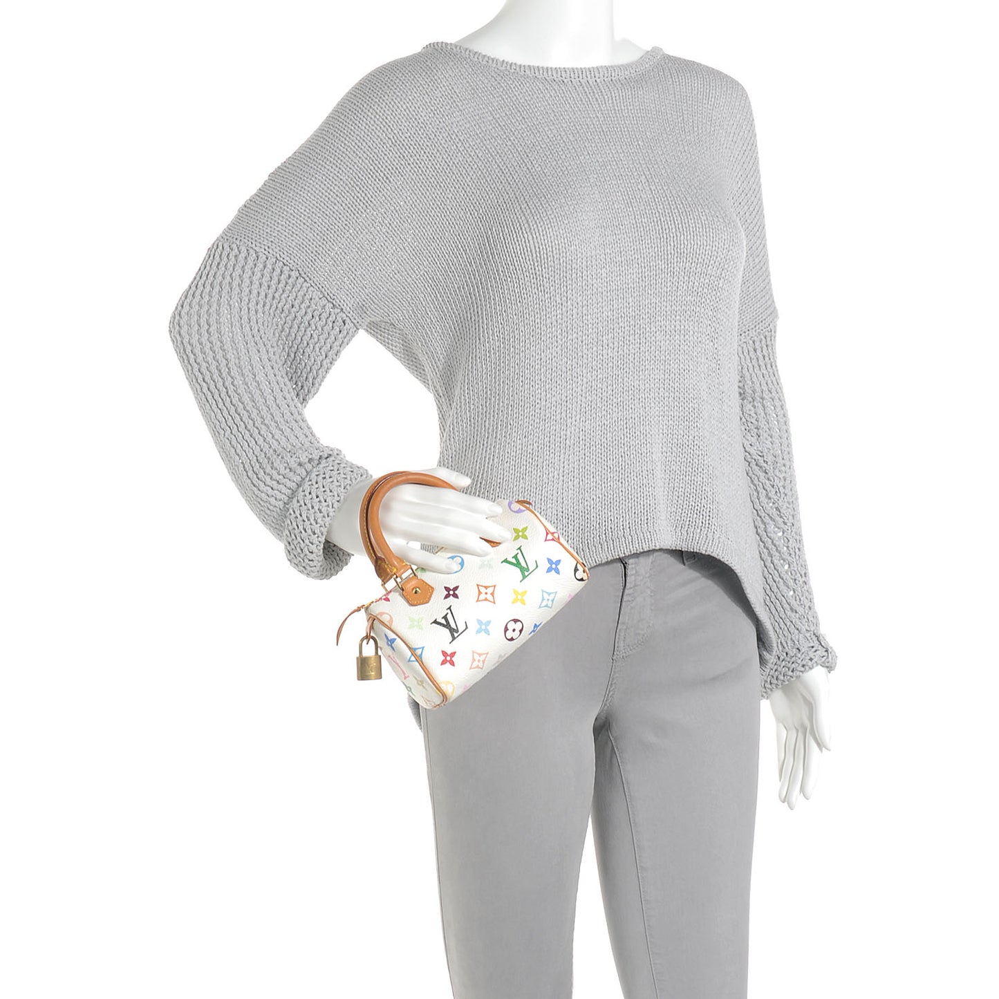 Monogram Multicolor Mini Sac HL Speedy White