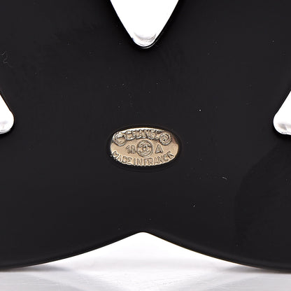 Chanel Resin Metal CC Brooch Blue Black 4 of 5