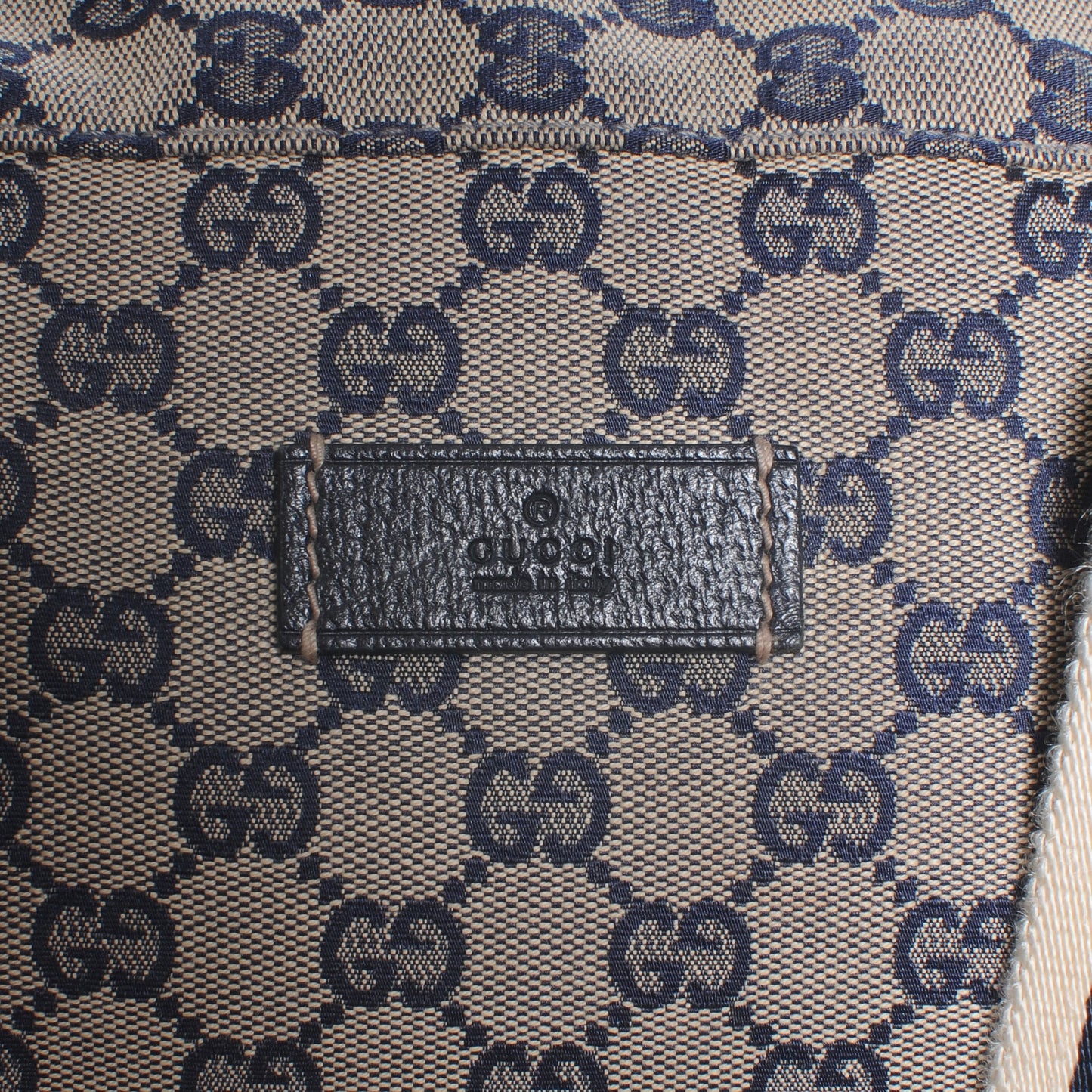 GG Monogram Web Medium Collapsable Carry On Duffle Navy