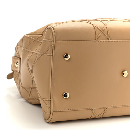 Christian Dior Lambskin Cannage Granville Polochon Beige 8 of 9