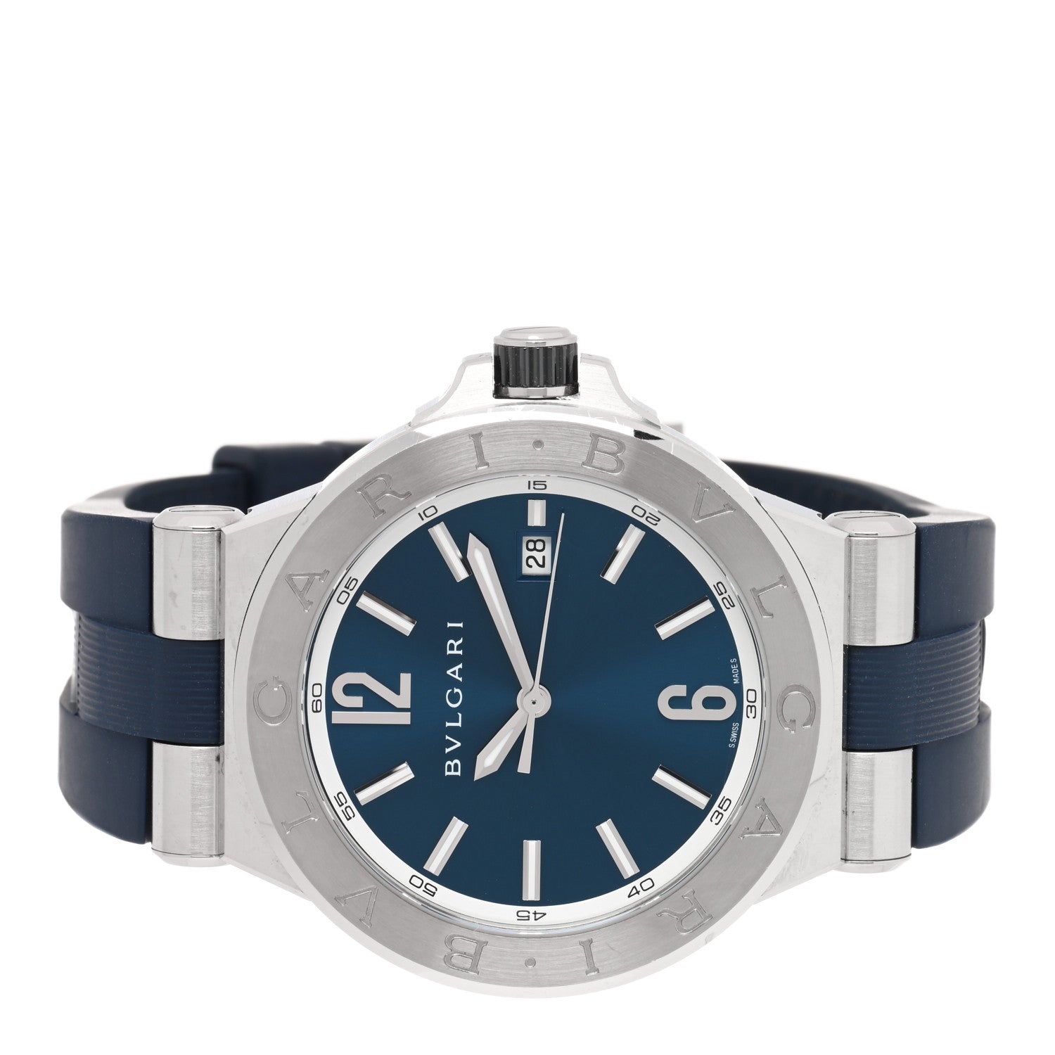 Bulgari Stainless Steel Rubber 44mm Diagono Automatic Watch Black 5 of 5
