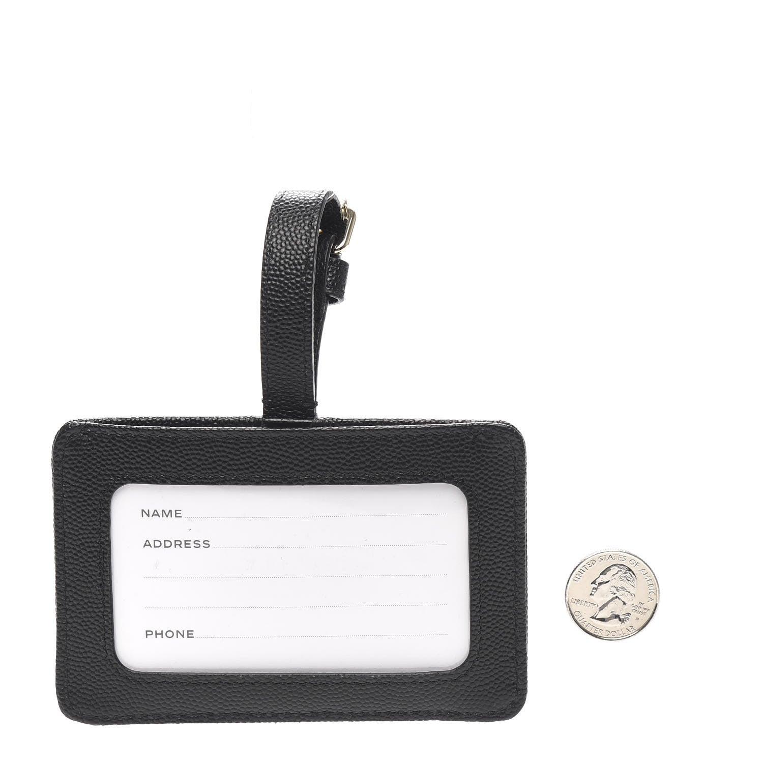 Chanel Caviar Quilted Luggage Tag Black 2 of 2