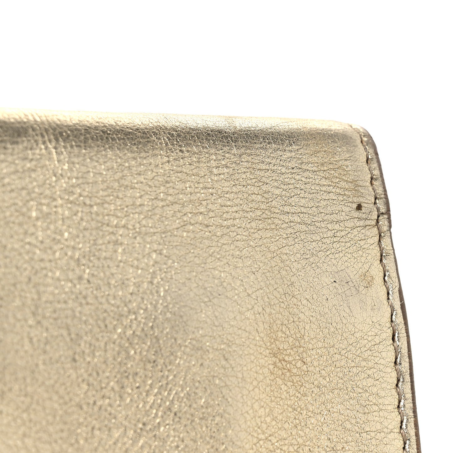 Metallic Calfskin Monogram Large Belle De Jour Clutch Gold