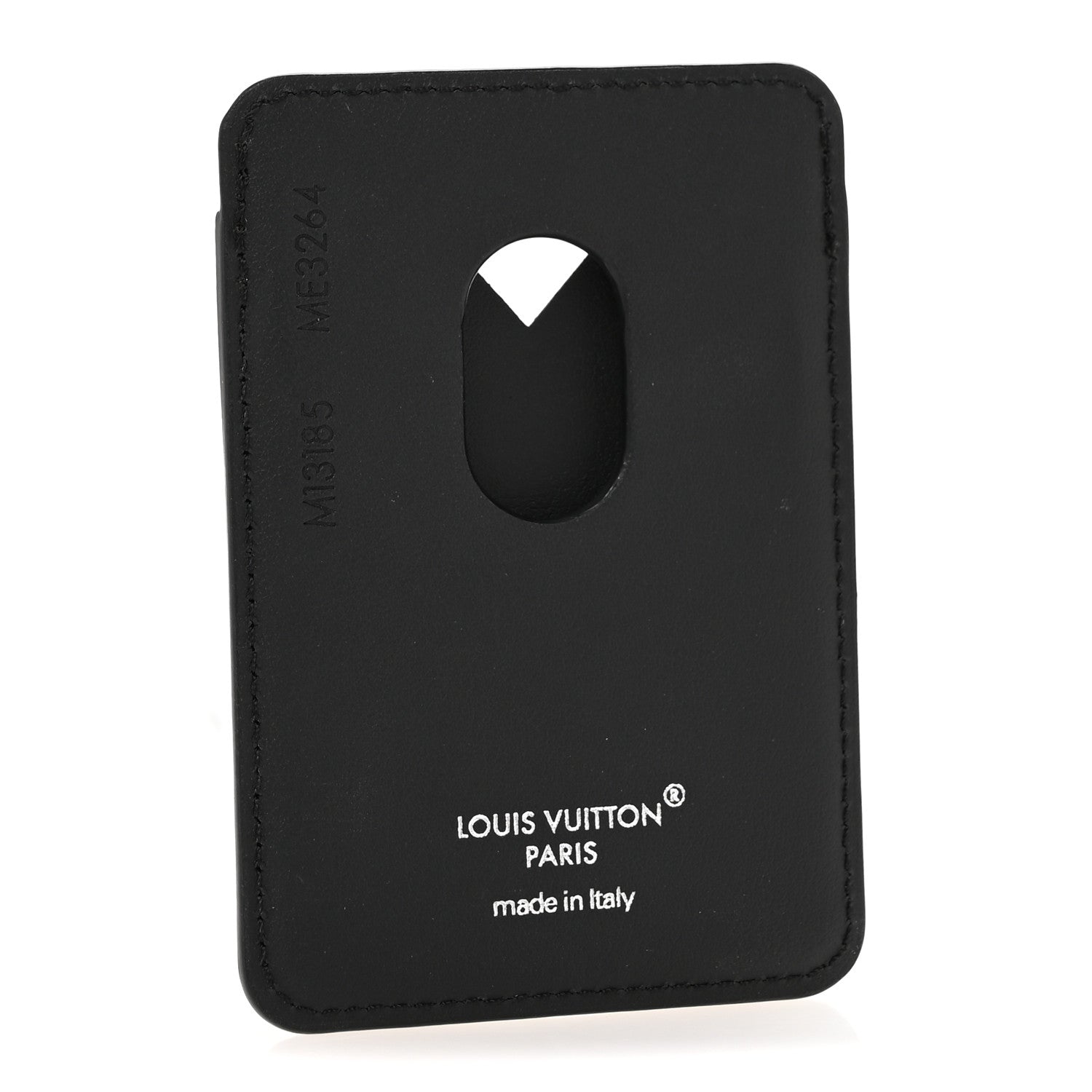 Louis Vuitton Monogram Macassar Magnetic Card Holder Black 3 of 8