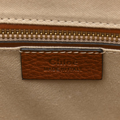 Chloe Calfskin Suede Raffia Medium Pixie Bag Caramel 6 of 12
