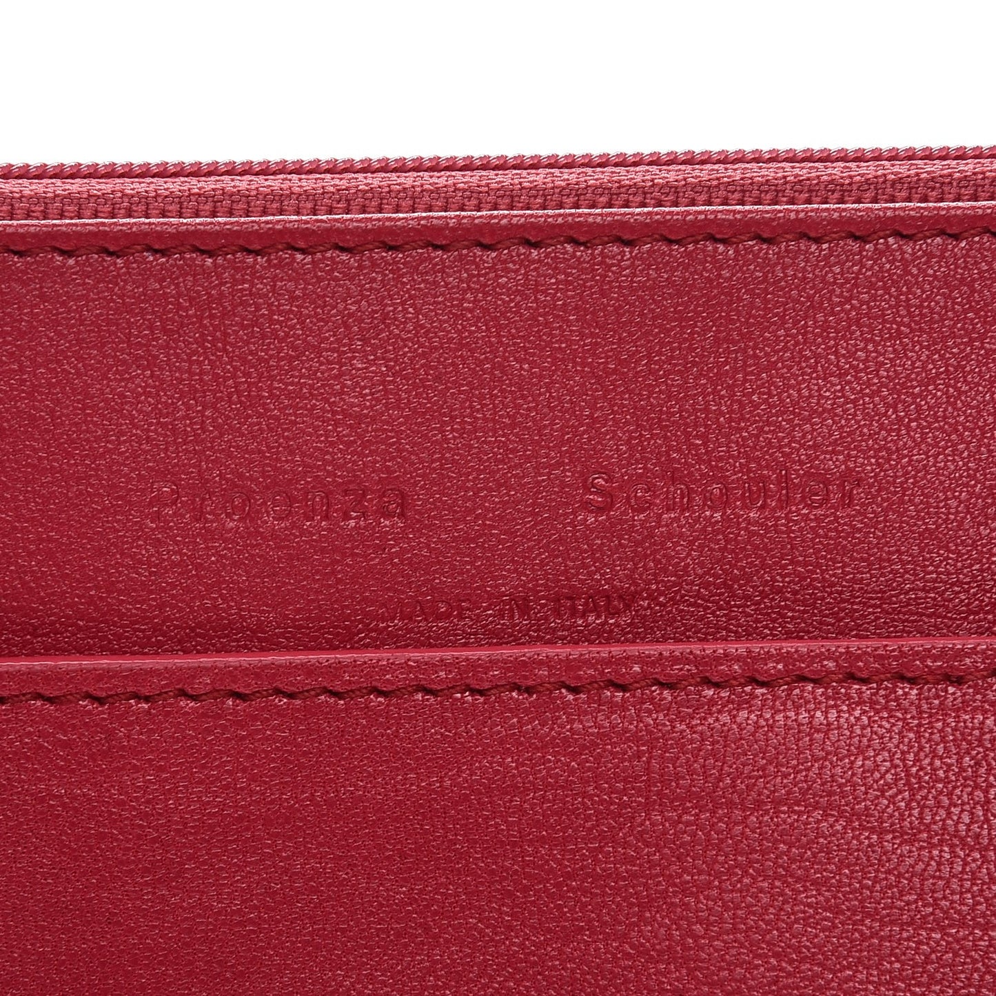Lambskin PS1 Large Chain Wallet Red