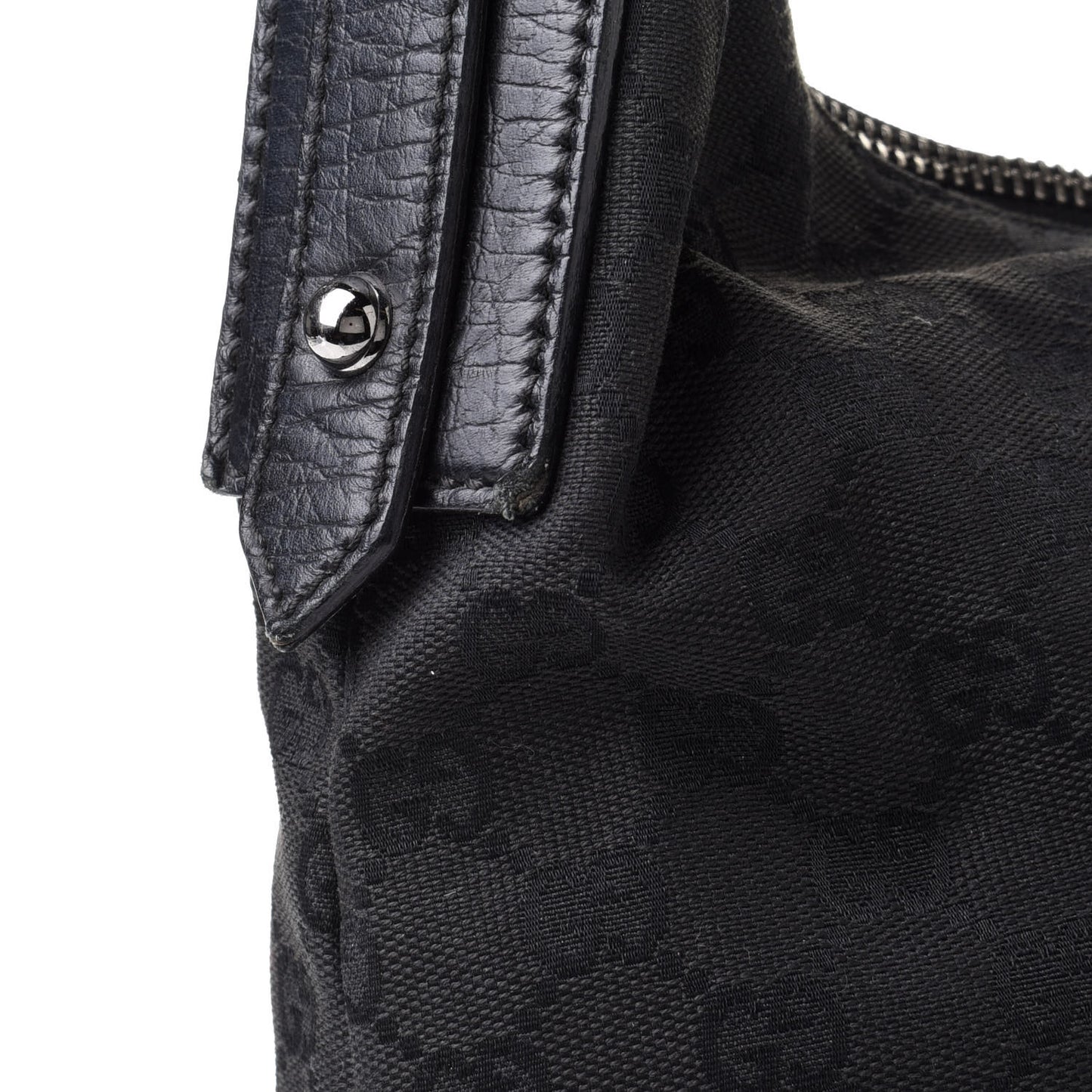 Monogram Medium Horsebit Chain Hobo Black