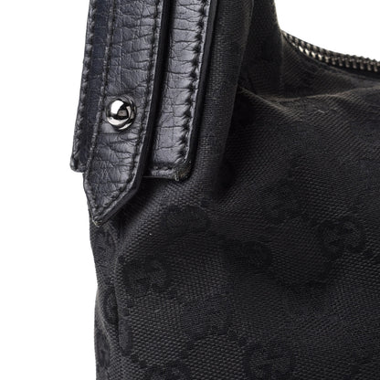 Gucci Monogram Medium Horsebit Chain Hobo Black 10 of 12